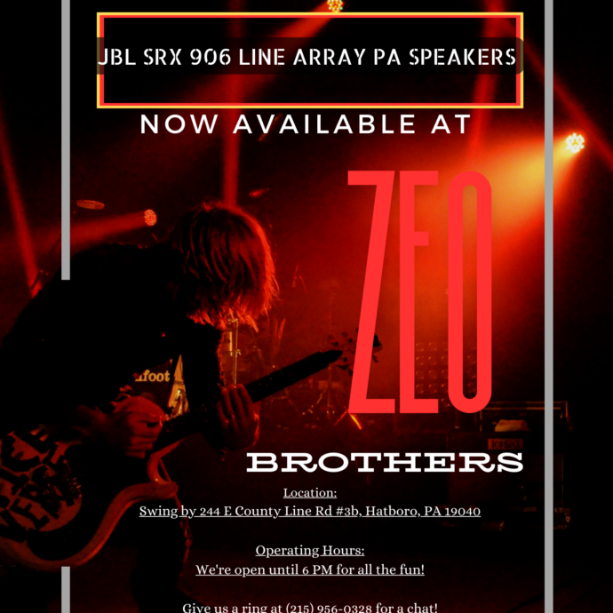 Discover Superior Sound with JBL SRX 906 Line Array PA Speakers: Now Available at Zeo Brothers